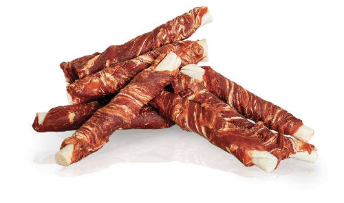 KidDog Beef steak sticks Mini - jutalomfalat (marhahús, nyersbőr) kutyák részére (7-8cm/80g)