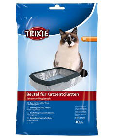 Trixie Simple'n'Clean Bags for Cat Litter Trays - zsák (átlátszó) alomtálcákhoz (XL) 56x71cm (10db)