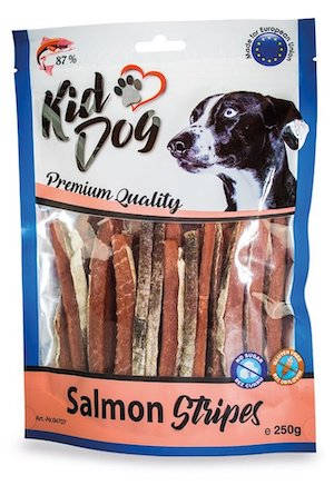 KidDog 100% Salmon stripes omega - 3 - jutalomfalat (lazac) kutyák részére (80g)