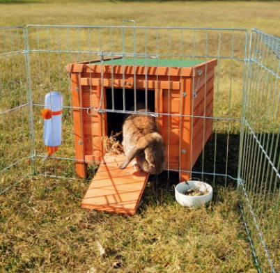 Trixe Small Animal Home - Kültéri, kifutóhoz csatlakoztatható rágcsáló ház (60x47x50cm)