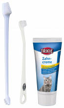 Trixie Dental Hygiene Set - fogkefe és fogkrém szett macskák részére