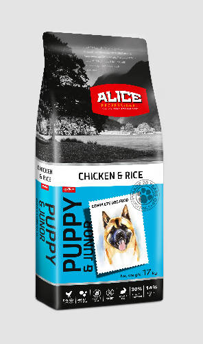 Panzi Alice Chicken,vegetables Puppy (csirke,rizs) száraztáp - Kölyök kutyák részére (17kg)