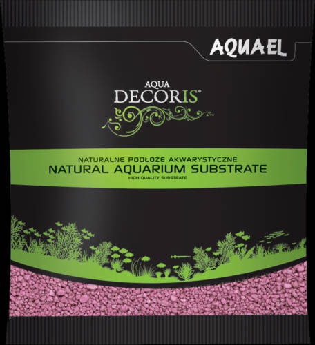AquaEl Decoris Fuchsia - Akvárium dekorkavics (fukszia lila) 2-3mm (1kg)