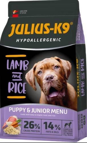 JULIUS K-9 12kg Puppy&Junior Hypoallergenic (bárány,rizs) száraztáp - Ételallergiás kölyök kutyák részére