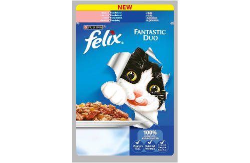 Felix Fantastic Dua (lazac,szardínia - aszpikban) alutasakos - macskák részére (100g)