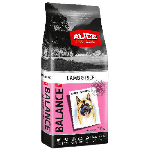ALICE Prof.Dog 17kg Adult Balance Lamb & Rice (raklapos ár, 36db)