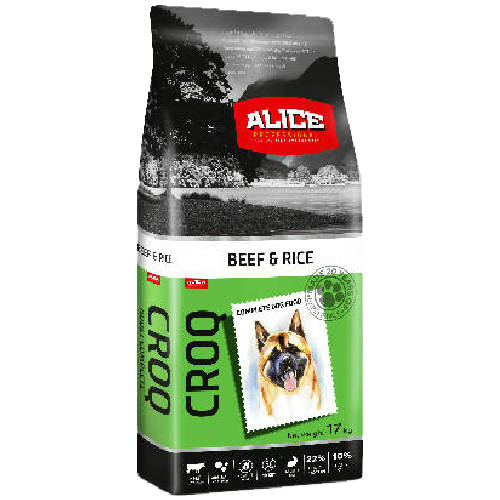 ALICE Prof.Dog 17kg Adult CROQ Beef & Rice (raklapos ár, 36db)