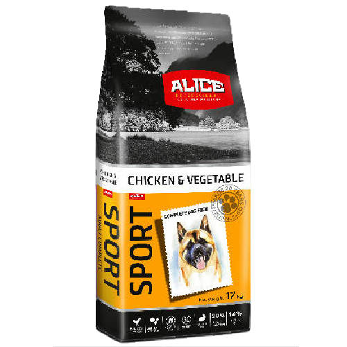 ALICE Prof.Dog 17kg Adult SPORT Chicken & Vegetables (raklapos ár, 36db)