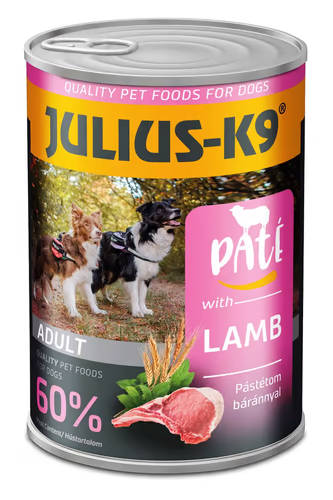 JULIUS - K9 paté lamb - nedveseledel (bárány) felnőtt kutyák részére (400g)