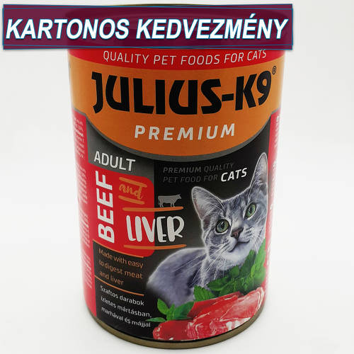 Kartonos ár: JULIUS K-9 CAT 20x415g Beef-Liver