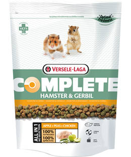 Versele-Laga Complete Hamster & Gerbil  - Teljesértékű extrudált eleség hörcsögök és futóegerek részére (500g)