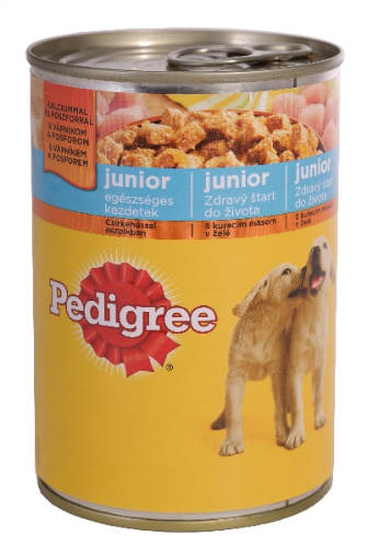 Pedigre Junior konzerv - csirkehússal - aszpikban (400g)