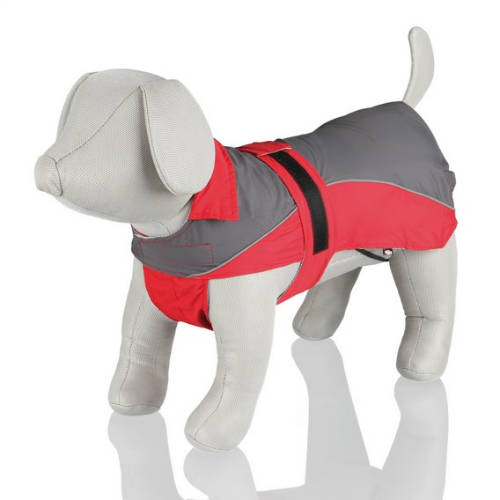 Trixie Lorient Raincoat - esőkabát (piros,szürke) kutyák részére (S) 40cm